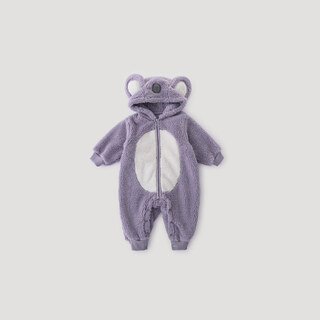 Bali piggy warm double-sided velvet baby winter jumpsuit plus velvet thickened harness super cute baby clothes autumn and winter koala 80cm