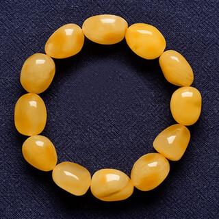 Oucerny beeswax bracelet natural amber raw stone bracelet tibetan style original leather bracelet men's and women's bracelet gift with certificate 20-22g one item, one certificate, supports re-inspection