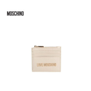 Moschino light luxury women's card holder/coin purse beige one size