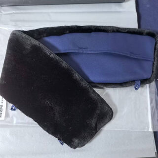 Blue fire-fighting backup coat fur collar replacement washable separate flame blue special coat velvet collar black fur collar strip coat fur collar large size