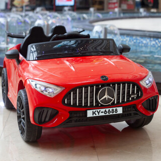 Dianmai children's electric car four-wheel electric car men and women can sit on remote control baby toy car stroller red single drive small battery