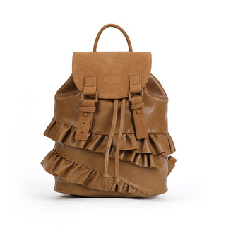 Vanwalk pinecone tribe autumn and winter new niche ballet style skirt ins backpack women's travel commuting small backpack school bag chestnut brown