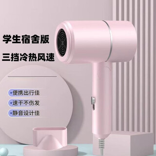 Hair dryer household foldable high-power dormitory silent blue light negative ion hair dryer pink basic folding model 800w national standard