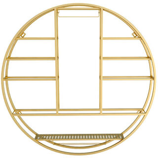 Middle shopkeeper european bar wine cabinet wall-mounted red wine household wine glass rack small apartment grape iron wine rack 90-90-11 gold