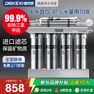 Dexy german water purifier household direct drinking ultrafiltration water purifier large flow stainless steel kitchen water purifier with faucet upgraded version upgraded version with filter element reminder