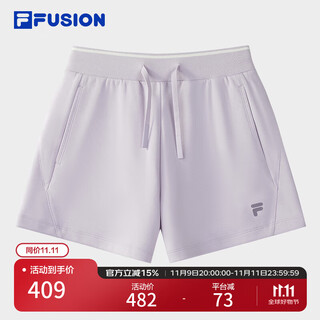 Fila fusion fila trendy brand knitted shorts for women 2025 autumn new fashion simple basic casual pants dandelion purple-vt s 160/62a/s