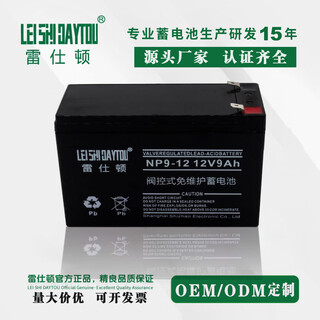 雷仕顿12V7AH12AH17AH20AH24AH38AH65AH直流屏消防主机太阳能铅酸蓄电池 12V9AH，原厂质保一年