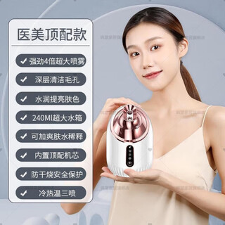 Sawang german facial steamer hot and cold dual spray facial steamer hot spray household steam autumn and winter instrument facial sprayer beauty instrument hydrating and moisturizing beauty instrument facial steam beauty salon use top white - hot and cold deep cleansing + nano hydration + hot and cold three sprays nano atomization