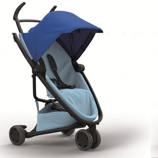 Imported from the netherlands, quinny zapp flex three-wheel newborn baby stroller, lightweight umbrella stroller, portable and boardable blue on sky
