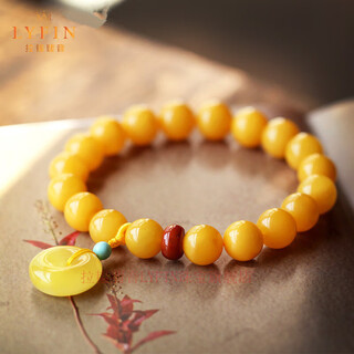 La yun feiyin baltic sea natural old beeswax bracelet for men and women with beeswax safety buckle south red separated beads amber jewelry beeswax single circle bracelet 10mm
