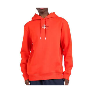 Calvin klein 2025 new ck men's sweatshirt warm and comfortable cotton red daily casual trend simple pullover rot one size | eu s