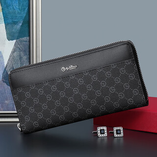 Goldlion men's handbag pvc clutch bag gift box fashionable men's multifunctional wallet new year's gift