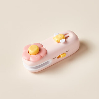 Qinhuo mini flower sealing machine small household sealing machine hand pressure sealing machine snack bag magnetic suction cherry blossom powder