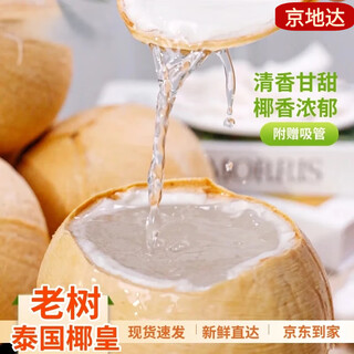 Jingdida thai old tree coconut king 4 pieces single fruit 510g + sweet, juicy, milky, rich, fresh, straight from the source