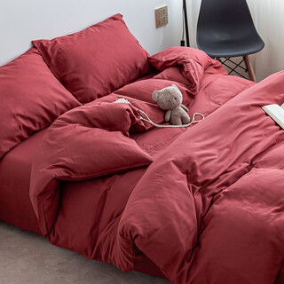 Yusenyi custom-made class a pure cotton children's quilt cover single piece 120x150 baby kindergarten double yarn cotton burgundy 100x130cm