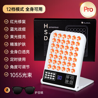 大排灯美容仪家用红蓝光全身美白照灯嫩肤祛痘光子嫩肤面罩美容灯 升级Pro【12种模式】1055光束