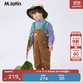 马·拉丁（M.Latin）/【商场同款】童装儿童裤子春新款女小童户外风背带裤 焦糖色 100cm