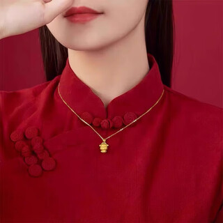 Priggs 999 gold zodiac necklace 999 gold pendant pure gold zodiac sign for girlfriend gold zodiac rat 0.7g + 18k gold necklace +