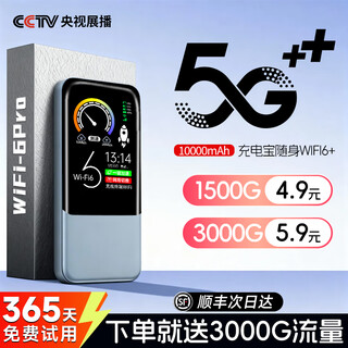 酷米行5G千兆网速移动随身wifi2025新款免预存高速双频充电宝二合一无线wifi6全国通用无线流量车载宽带 5G充电宝款【全网通-畅享版22通道】超长续航
