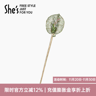 She s akiko rousseau holiday original bright craft crystal hairpin new high-end hair accessories hairpin birthday gift for women green d0