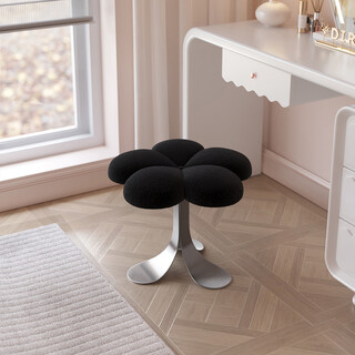 Pupan bedroom light luxury high-end makeup stool master bedroom dressing stool chair simple dressing table stool stainless steel household seat surface 360 degree rotation - additional installation 50 yuan - sitting height 47cm - contact customer