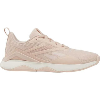 Reebok women's training shoes have good breathability, support and cushioning performance. they fit the shape of the foot. mesh upper. breathable upper. pink (pink / white) 38.5