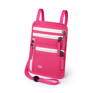 Tfo fourth generation document bag multifunctional travel passport bag coin purse card holder pink 14*20cm