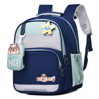 Ye yu primary school cute school bag cartoon girl lightweight backpack spine protection large capacity backpack dark blue cute pen case recommended for primary school students in grades 1-2