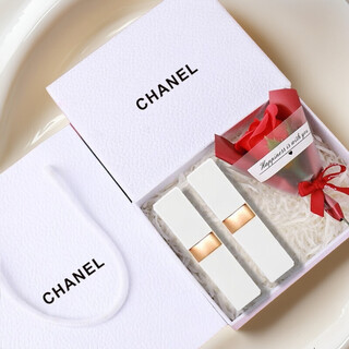 Chanel lipstick and perfume combination set gift box confession set christmas gift birthday gift for wife and girlfriend white tube 920 + white tube 918 lipstick two sets