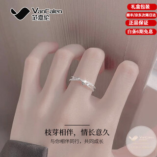 Vancalen (vancalen) silver ring for women, light luxury niche design, plain ring, high-end index ring, personalized open ring for women, chinese valentine's day gift, one ring, gift box packaging + sf air transport