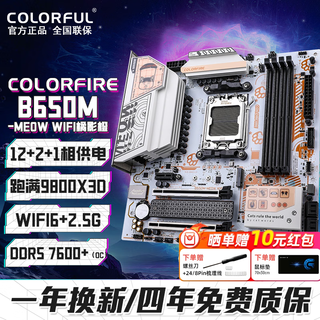 七彩虹B650M主板  支持AMD锐龙CPU R7 7800X3D/7700/9600X/9700X/9800X3D 【橘猫】B650M B650M D5 WIFI