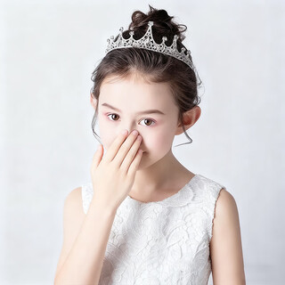 Bangboshi girls' crown tiara hairband children's crystal crown birthday gift princess girl hairpin bridal hair accessory toy sparkling diamond crown gift box
