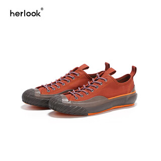 Herlook japanese style okayama vintage canvas shoes high top improved white shoes for women low top rust red 38