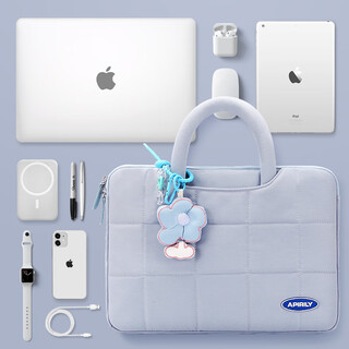 Brou high-looking laptop bag for female students 14 inches, suitable for lenovo xiaohua, asus, hp, apple, simple cold gray 16 inches