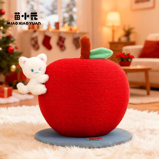 喵小元圣诞猫爬架小户型不占地猫架小型室内耐磨不掉屑猫咪攀爬架猫抓桶 喵小元-苹果猫爬架 免安装