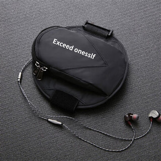 Ru feng nufeng running mobile phone carrying artifact sports arm bag for mobile phone ultra-thin new outdoor wrist bag for men reflective black suitable for mobile phones within 6.5 inches