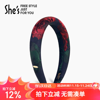 She s qianzi hair accessories, light and simple tracing, retro rose jacquard headband, fashionable hairpin, birthday gift for girlfriend