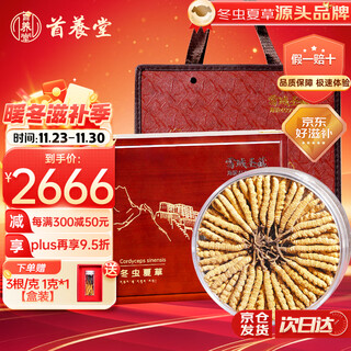 首养堂冬虫夏草2根/g 20g虫草礼盒装冬虫草补品高端送礼