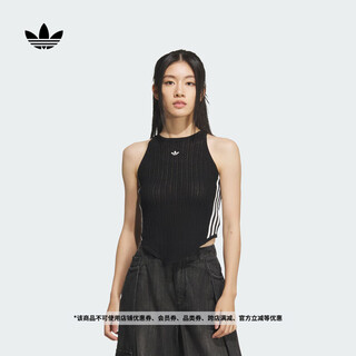 Adidas new chinese slim v-hem knitted sports vest women's adidas clover black xs