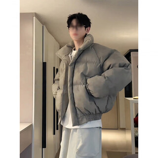 Zhuyifan american retro tie-dye down jacket for boys in winter thickened stand-up collar cotton jacket trendy brand high-end bread jacket camel s 85-100jin jin is equal to 0.5 kg