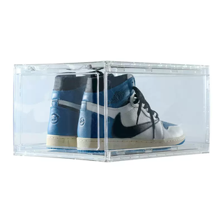 Yusenyi acrylic transparent shoe box aj sneaker storage display box magnetic front opening drawer type gift plastic shoe wall 30 fully transparent front opening shoe boxes 30 fully transparent front opening shoe boxes 34x26x19cm 34 34x26x19cm