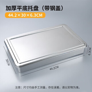 Kachi muning skin jelly shaping mold, boiled pork jelly, cooling shaping plate, stainless steel square plate, homemade steamed meat cake container grinding tool 28.7x44x6cm (with lid)