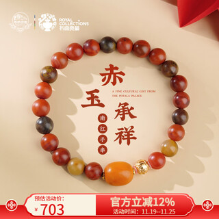 Potala palace southern red beeswax bracelet 925 silver six-character mantra transfer bead bracelet for men and women as a gift for your boyfriend’s year of life southern red beeswax bracelet