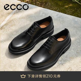 Ecco leather shoes men's leather heightened business formal derby shoes city oslo 550224 black 42 hl