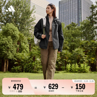 Adidas waterproof, windproof and warm casual velvet hooded jacket for men and women in autumn and winter adidas light sports black l