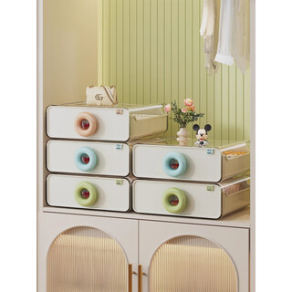 Leoezya underwear storage box drawer-type sock storage artifact underwear storage box wardrobe separation organizing box mint green + peacock blue underwear + underwear combination pack