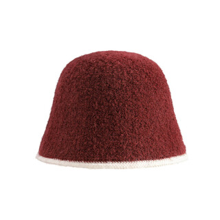 Xuanzi jewelry elegant and sweet retro red fisherman hat autumn and winter women's bonnet hat red m(56-58cm)