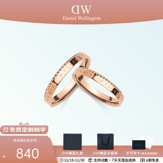 Daniel wellington dw couple ring 25aw new product euler series small row diamond couple ring birthday gift for girlfriend euler-rose gold pair (contact customer service for notes)