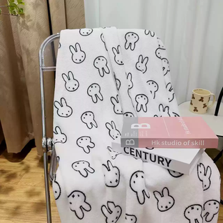 Fantasy new style office nap sheets student baby blanket baby flannel leg cover quilt knee white miffy rabbit 80*100cm leg cover blanket