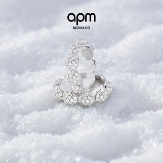 Apm monaco new product pave ring silver white pavé simple hand jewelry geometric design gift silver size 48